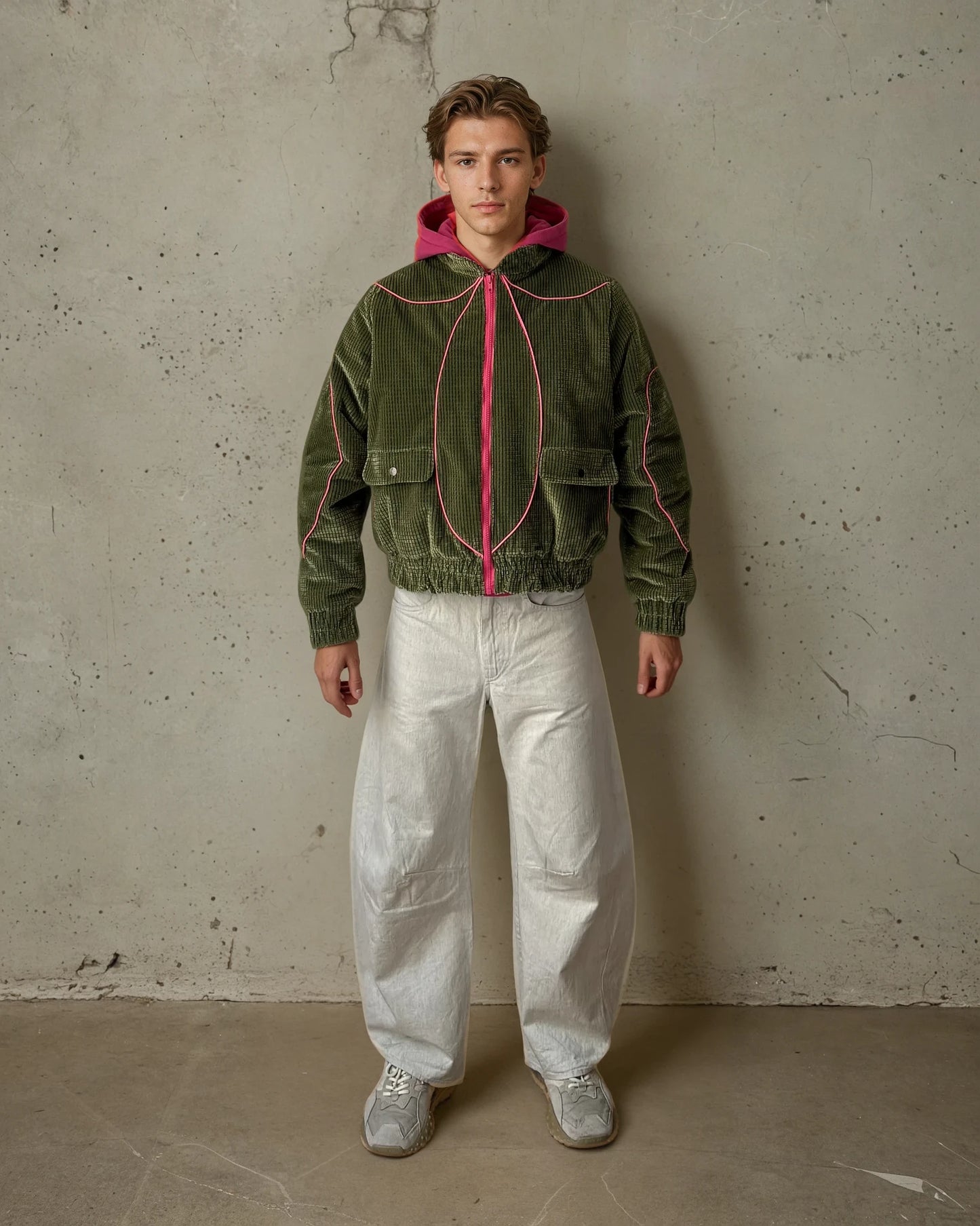 Moss Corduroy Bomber - Pink