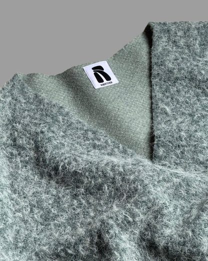 Fuzzy V-Neck Sweater