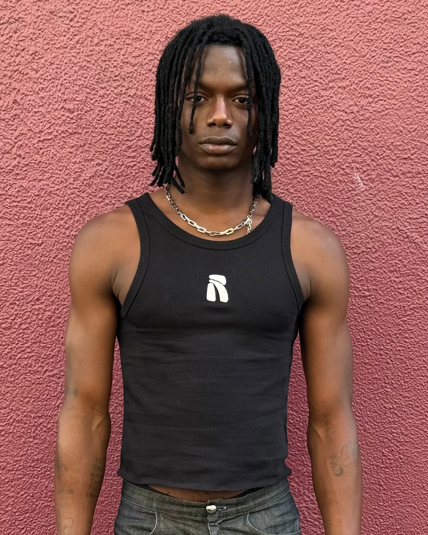 Black Logo Core Tank Top