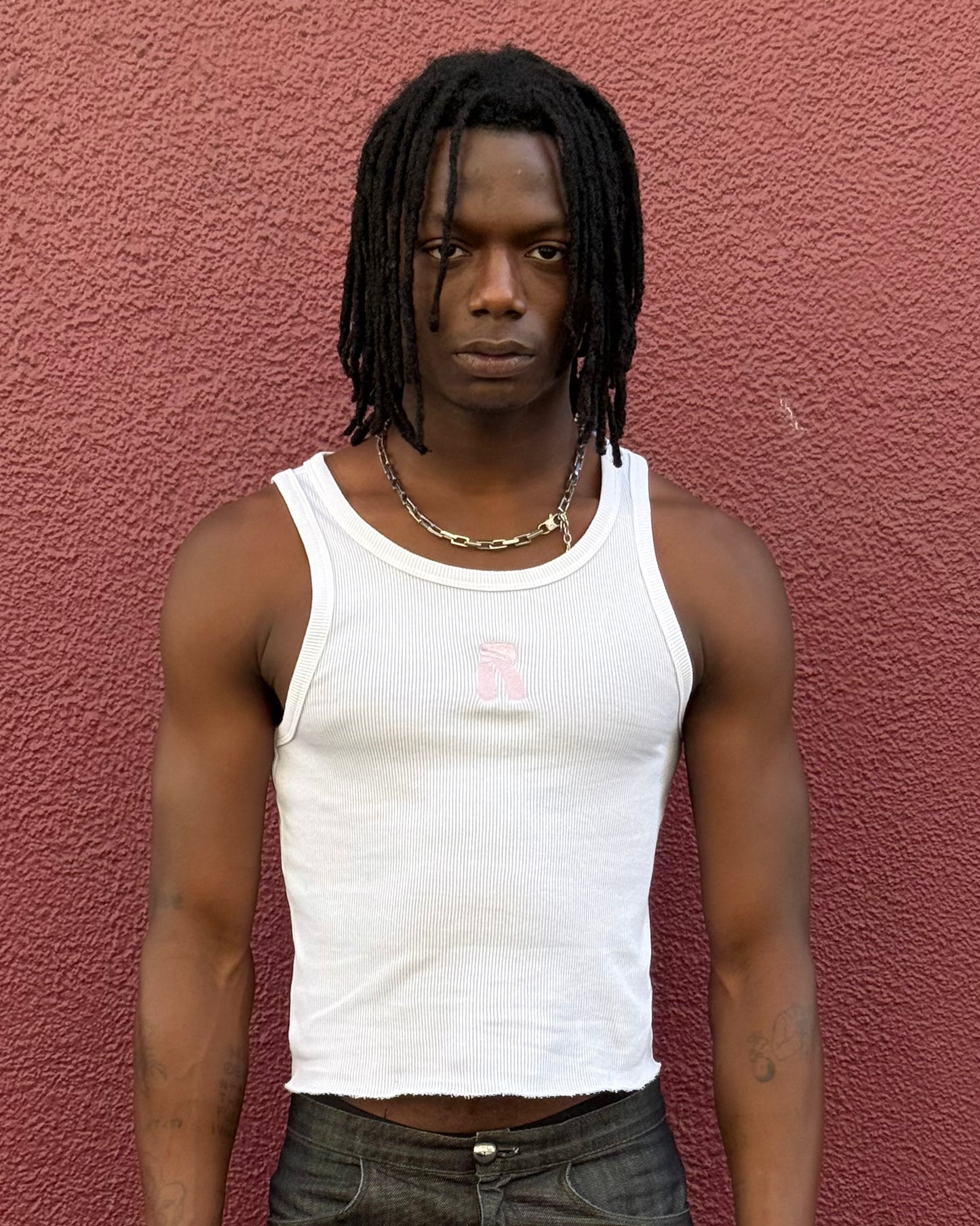 White Logo Core Tank Top