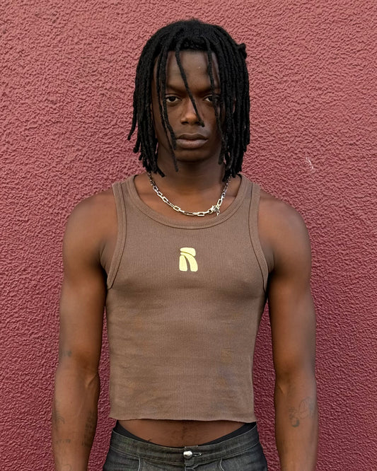 Brown Logo Core Tank Top