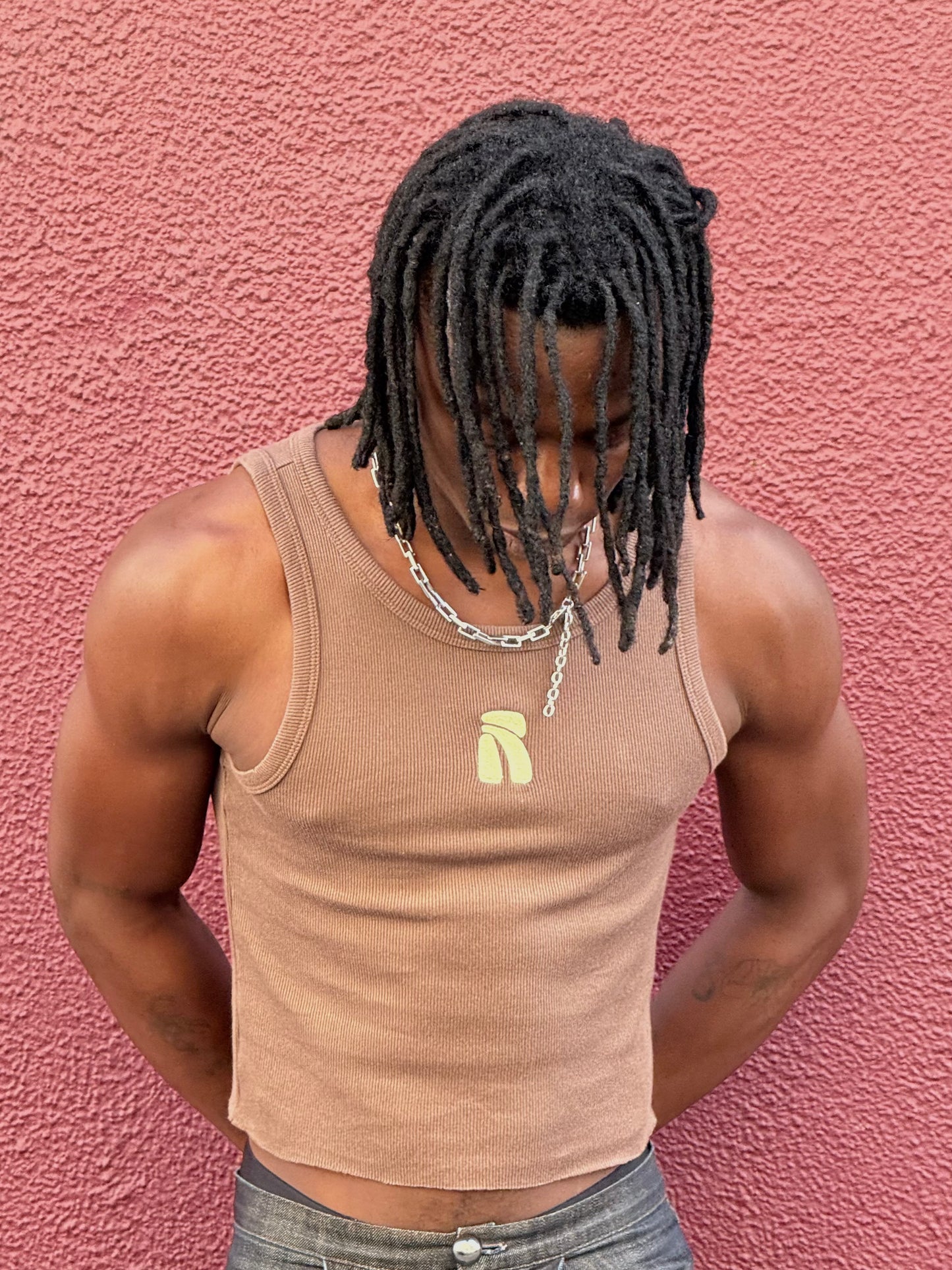 Brown Logo Core Tank Top