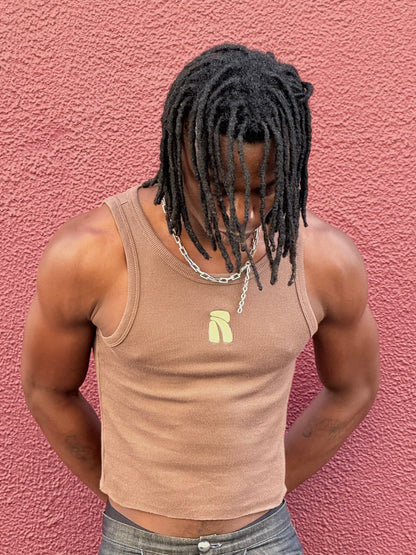 Brown Logo Core Tank Top