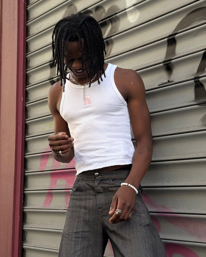 White Logo Core Tank Top