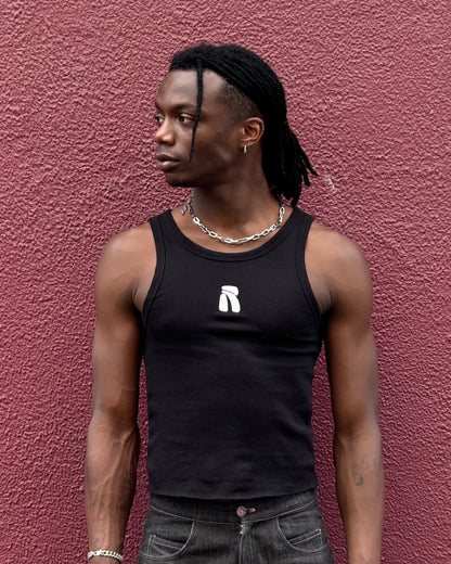Black Logo Core Tank Top