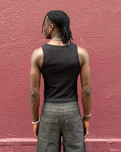 Black Logo Core Tank Top