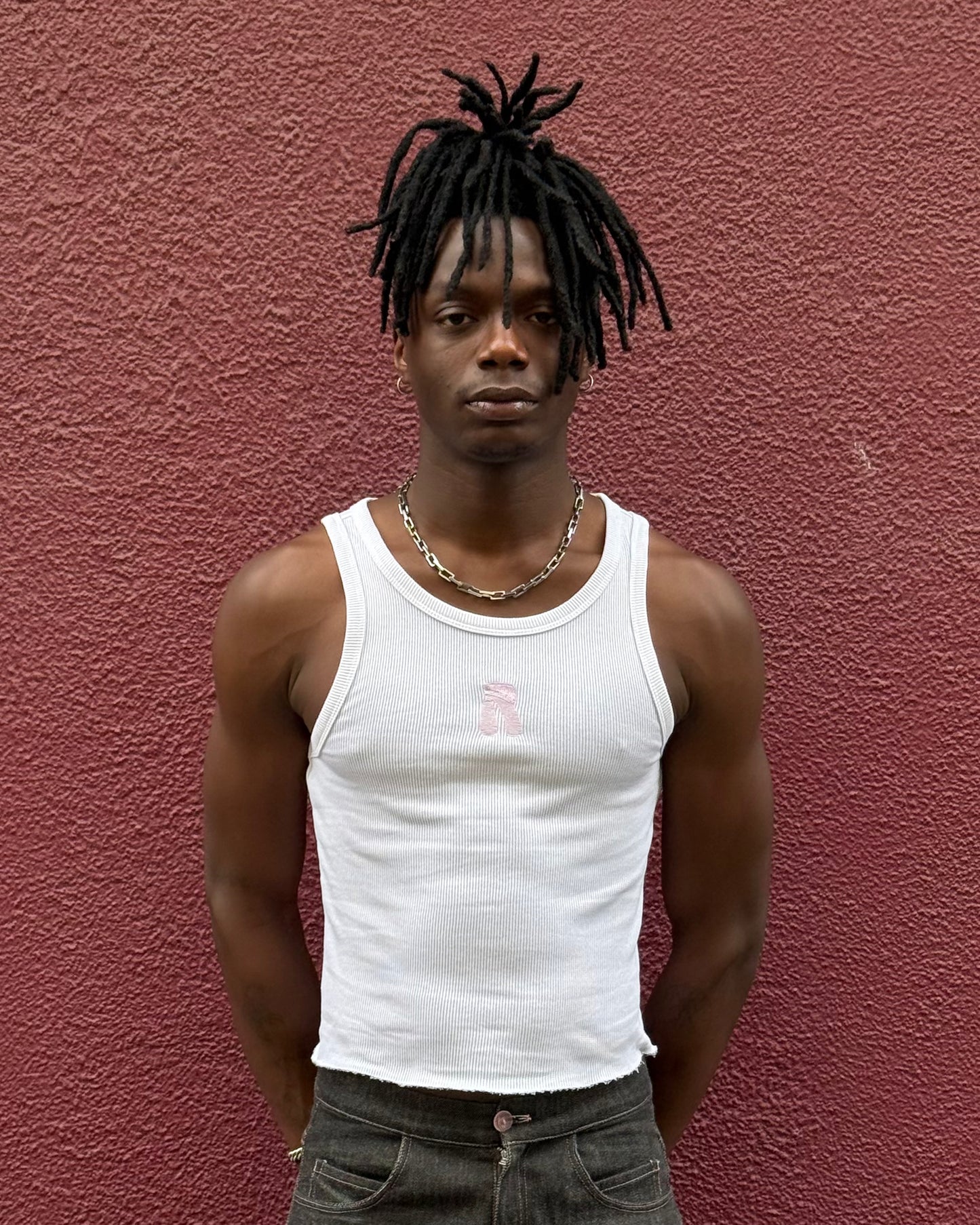 White Logo Core Tank Top