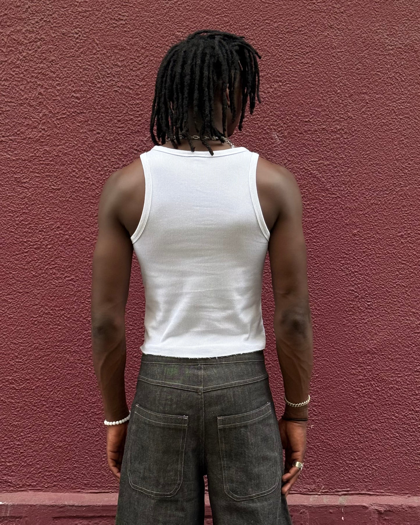 White Logo Core Tank Top