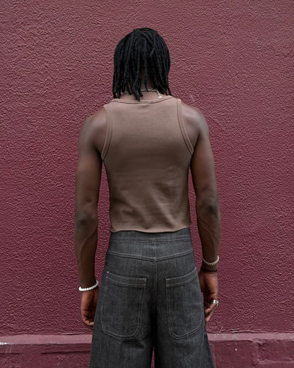 Brown Logo Core Tank Top