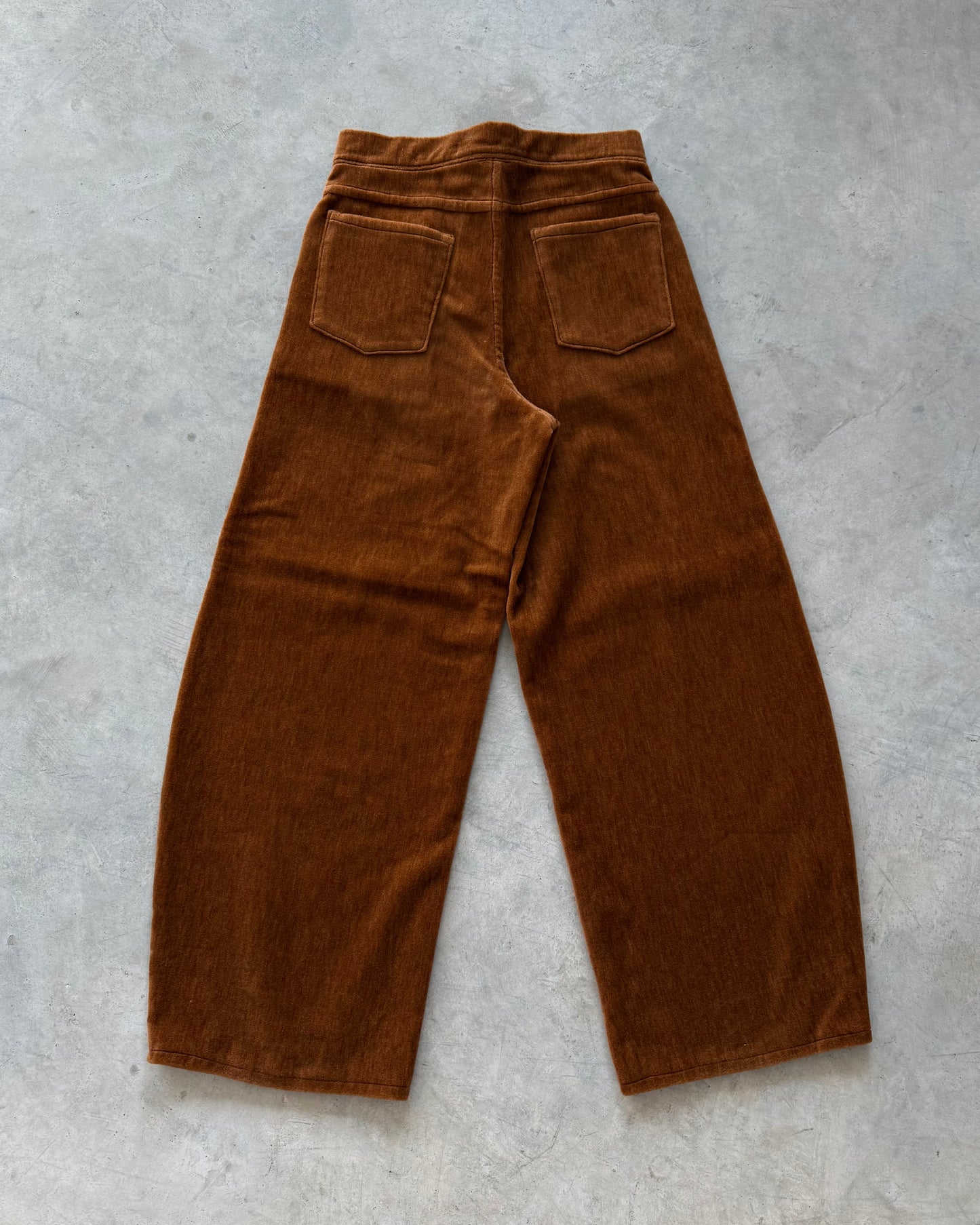Tobacco Velour Saddle Trousers