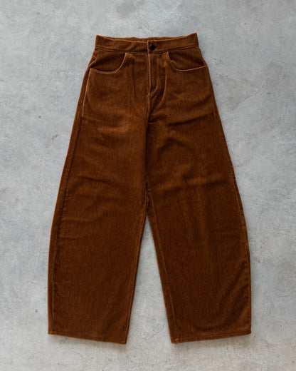 Tobacco Velour Saddle Trousers