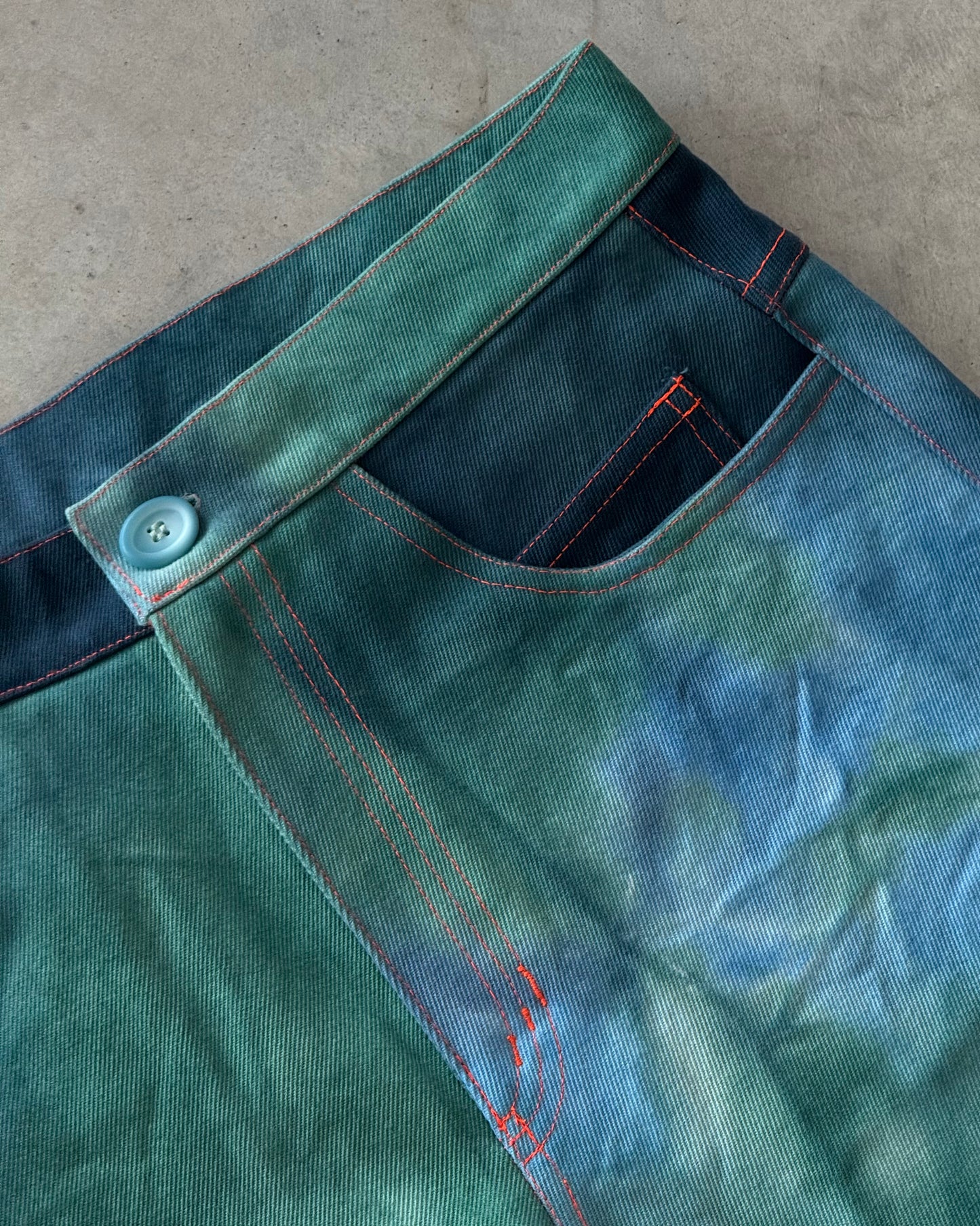 Lagoon Wide Denim Shorts