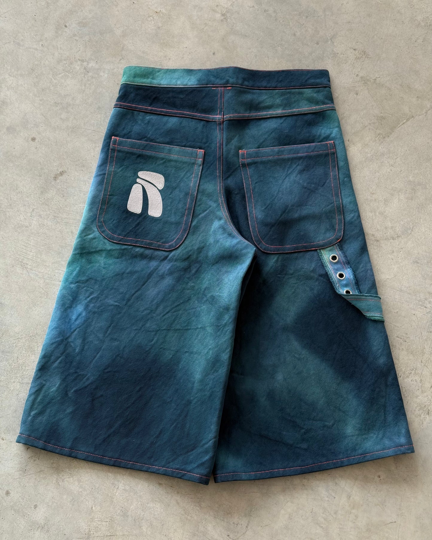 Lagoon Wide Denim Shorts
