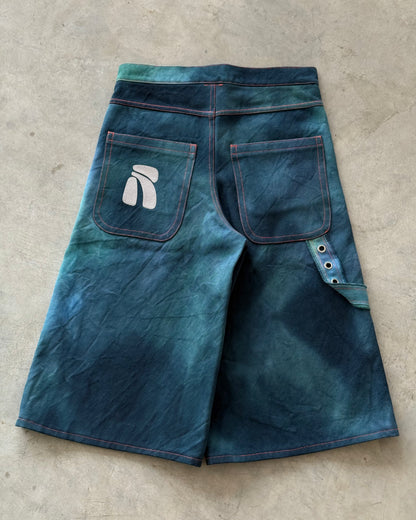 Lagoon Wide Denim Shorts