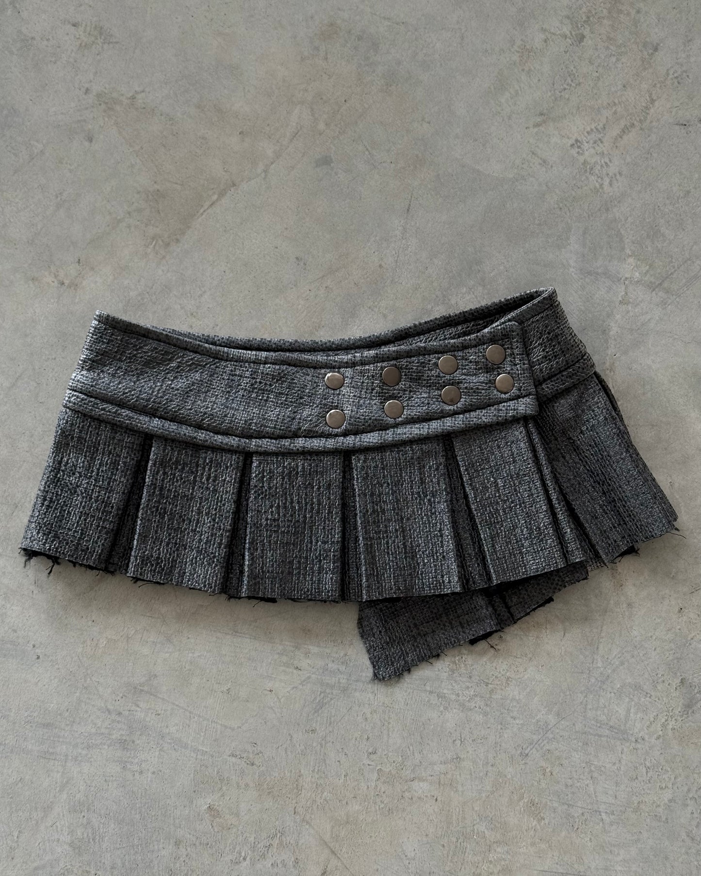 Cyber Pleat Mini Skirt