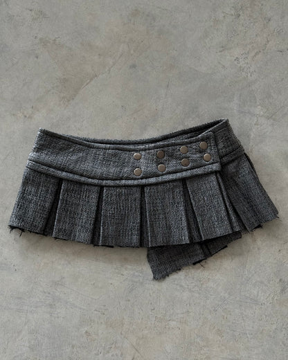 Cyber Pleat Mini Skirt