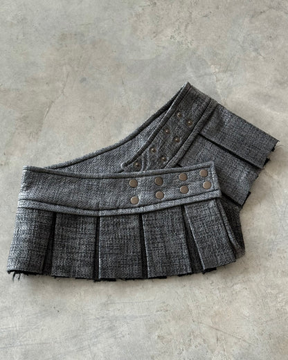 Cyber Pleat Mini Skirt