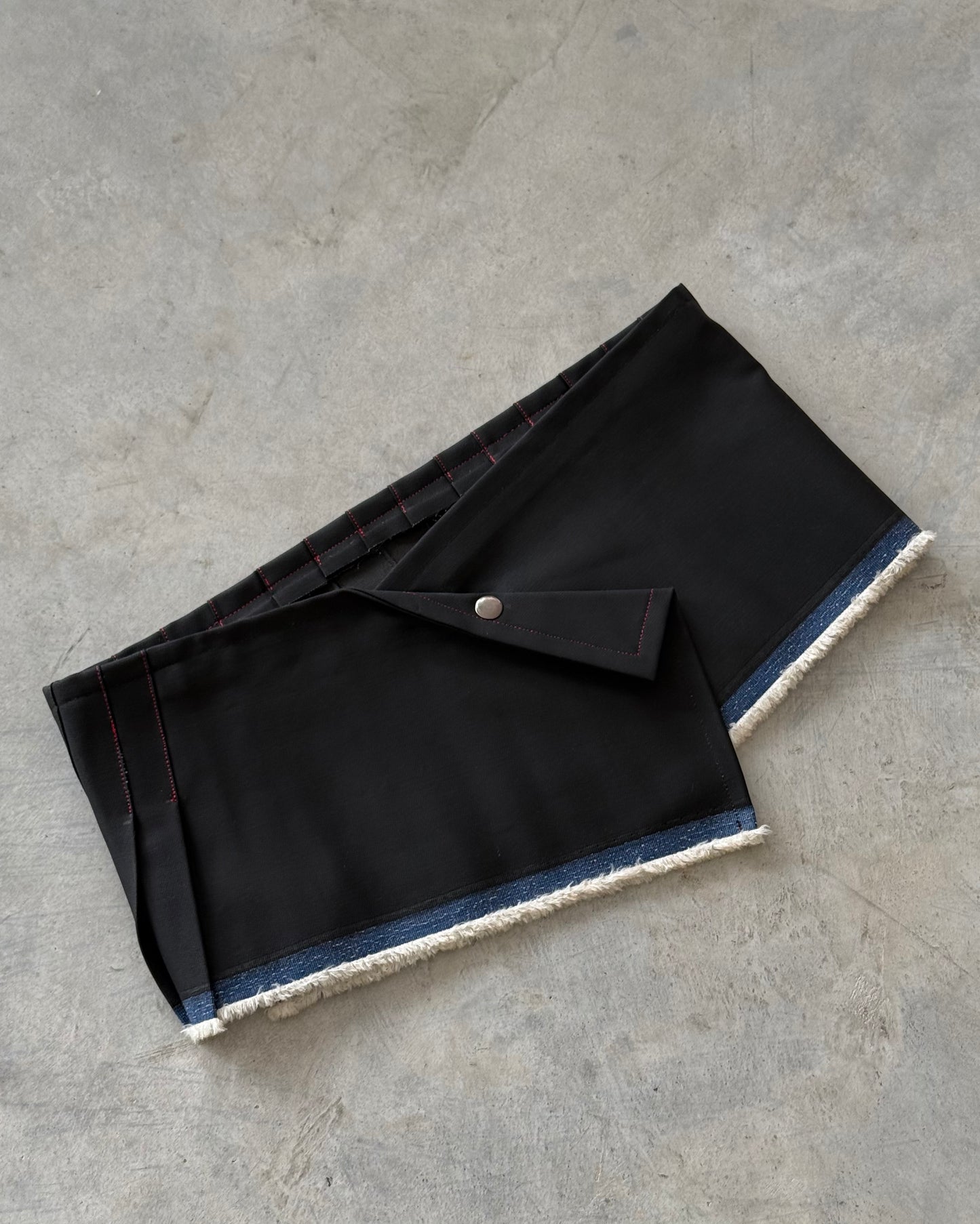 Asym Pleat Mini Skirt