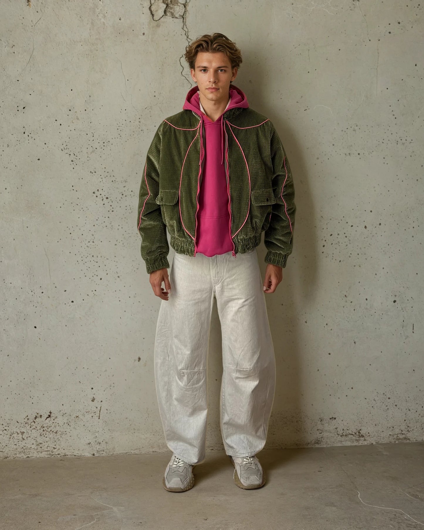 Moss Corduroy Bomber - Pink