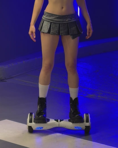 Cyber Pleat Mini Skirt