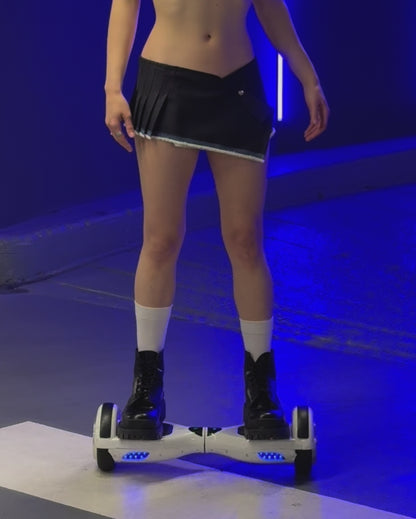 Asym Pleat Mini Skirt